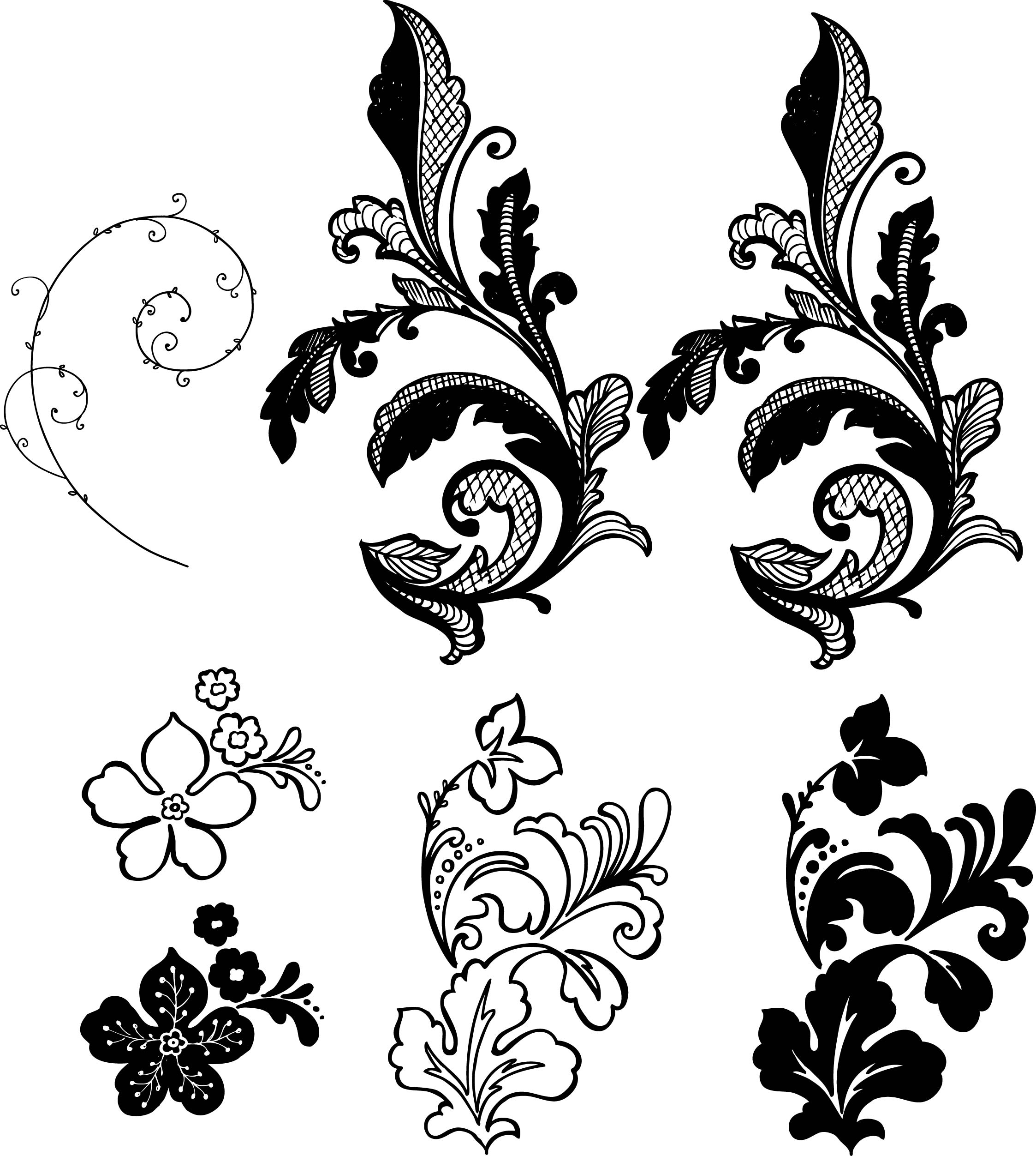 Flower background pattern vector side Free Vector / 4Vector