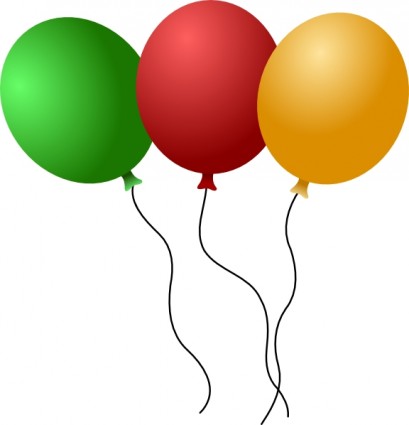 Color beautiful party balloons Free vector for free download ...