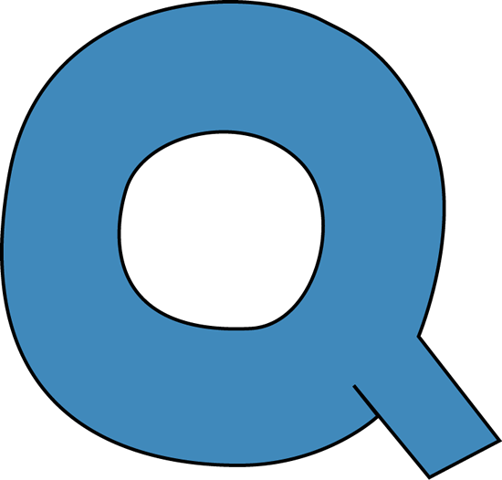 Blue Alphabet Letter Q Clip Art - Blue Alphabet Letter Q Image