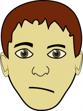Brown Hair Boy Face clip art Vector clip art - Free vector for ...