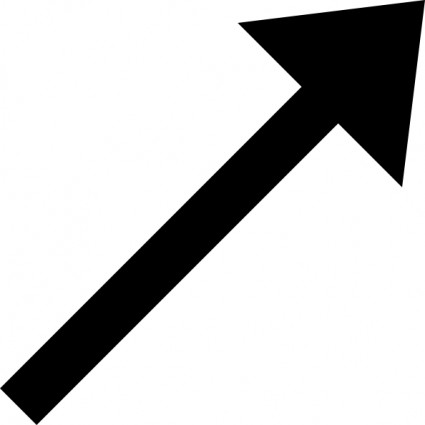 Up right black arrow clip art Free vector for free download (about ...