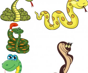 Funny cartoon snakes 2013 vector | Vector Graphics Blog