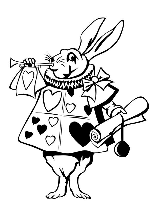 Coloring page Alice in Wonderland's rabbit - img 10028.
