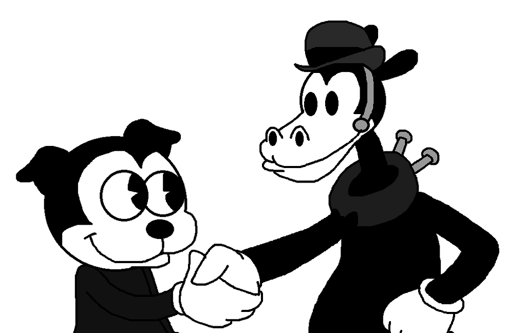 Bimbo and Horace shakes hands for working together by ...
