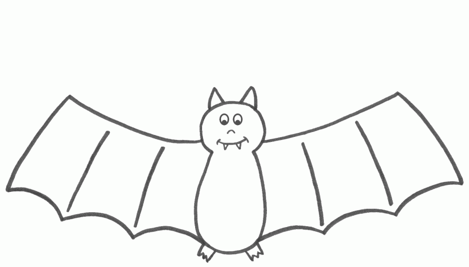 Halloween Fat Bat Coloring Page Coloringplus 289323 Halloween Bat ...