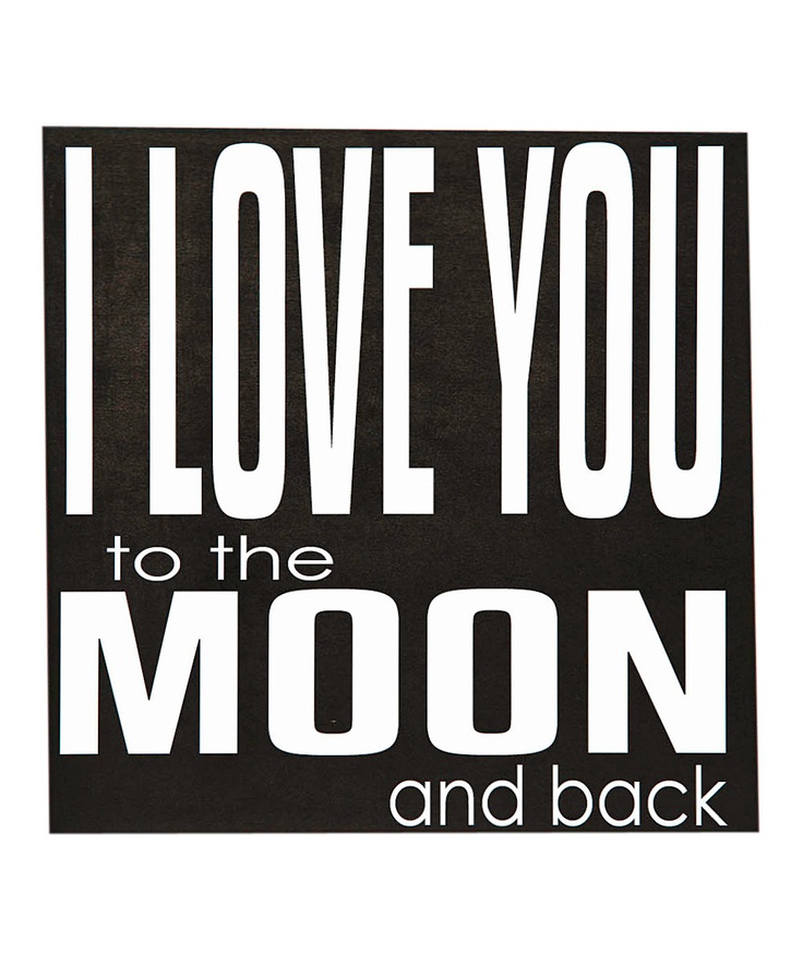 Black & White 'Love You to the Moon' Wall Art