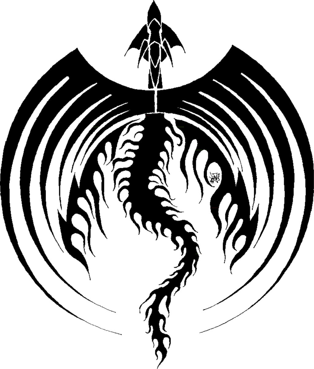 DeviantArt: More Like Black Dragon Tribal Wings by FlipWardDragon