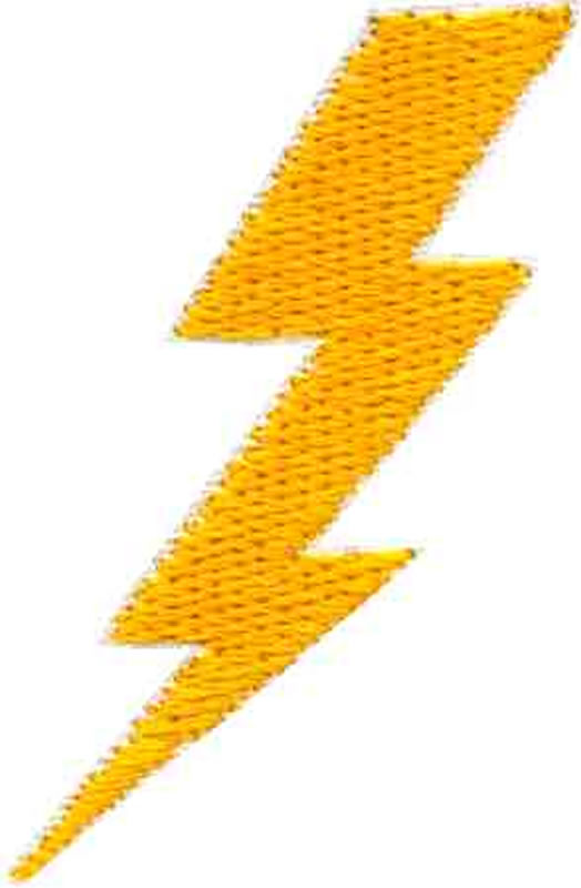 Graphic Impressions Embroidery Design: Lightning Bolt 1.49 inches ...