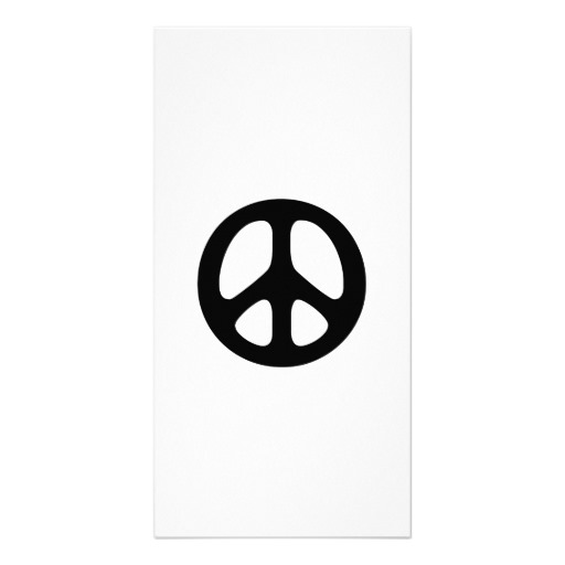 Peace Sign Photo Cards, Peace Sign Photo Card Templates