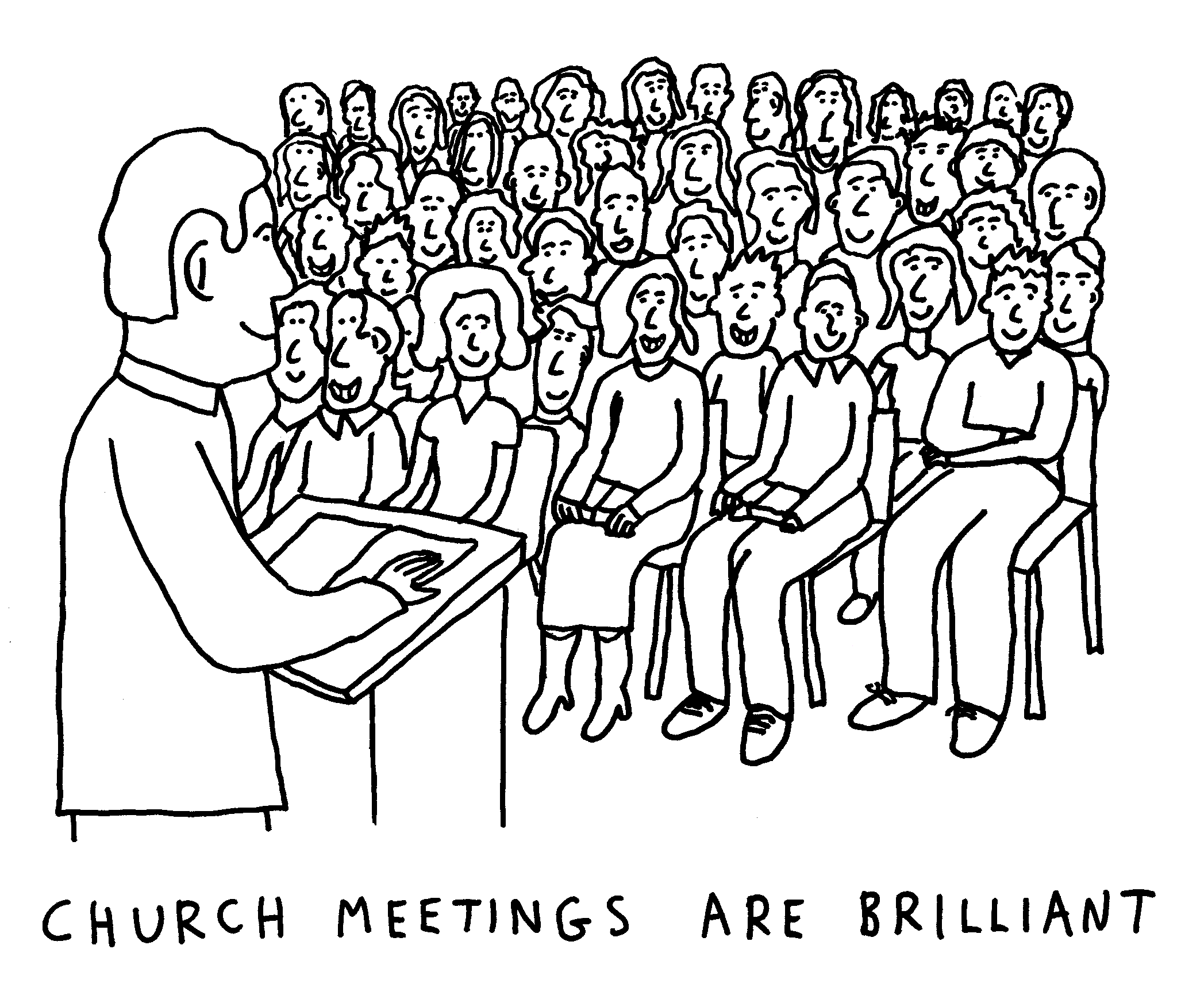 Church meetings — CartoonChurch.com