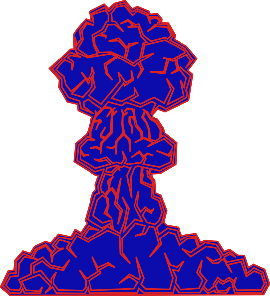 Neon Mushroom Cloud clip art - vector clip art online, royalty ...