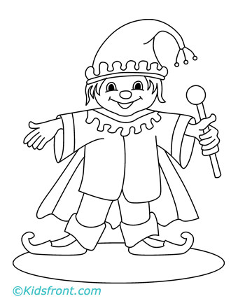 Joker In The Circus Coloring Pages Printable