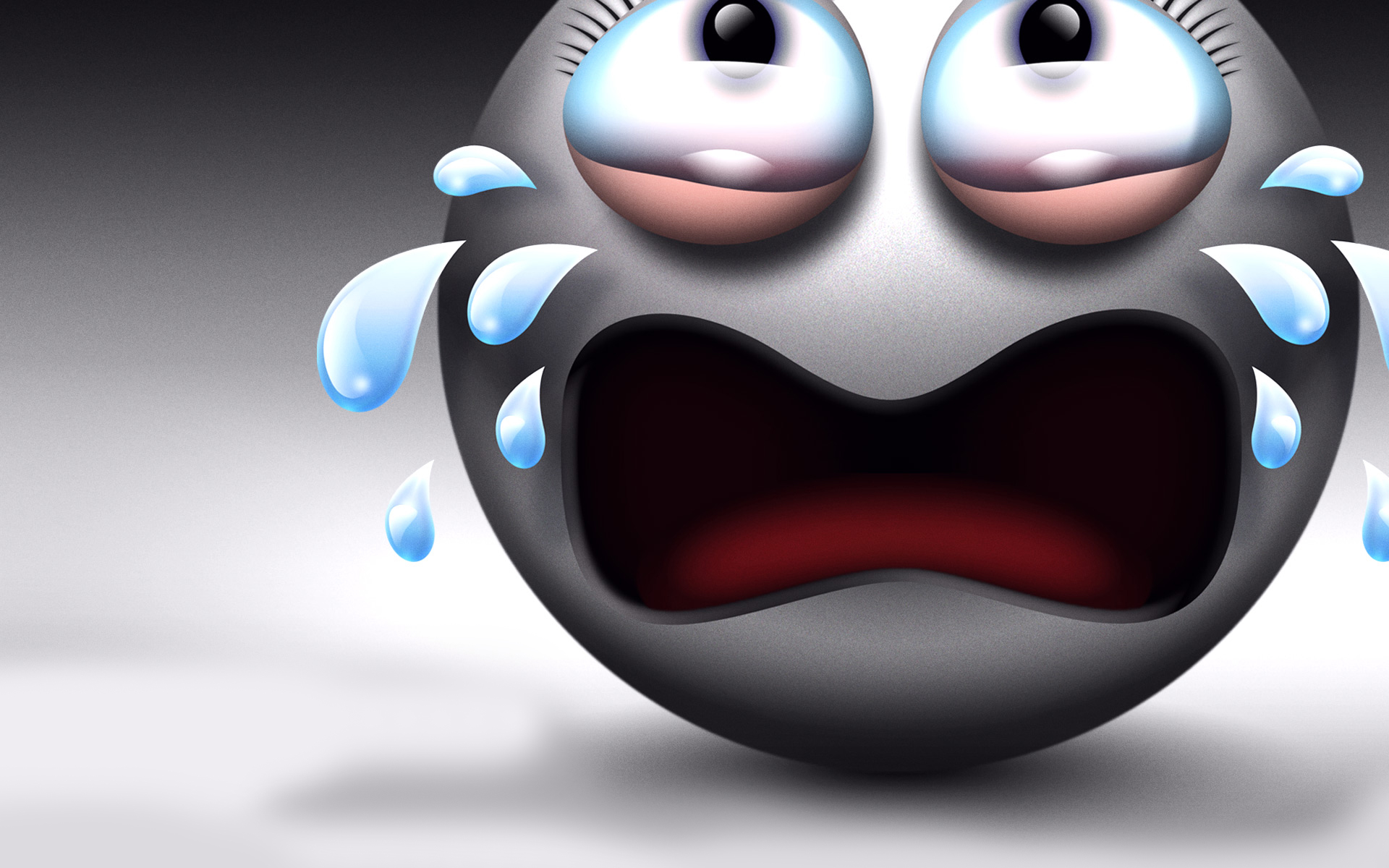 Crying emoticon 1920x1200 Artistic Wallpaper - #3885