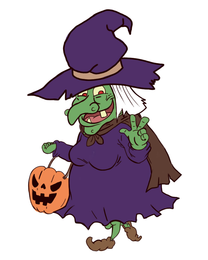 free witch cartoon clipart - photo #35