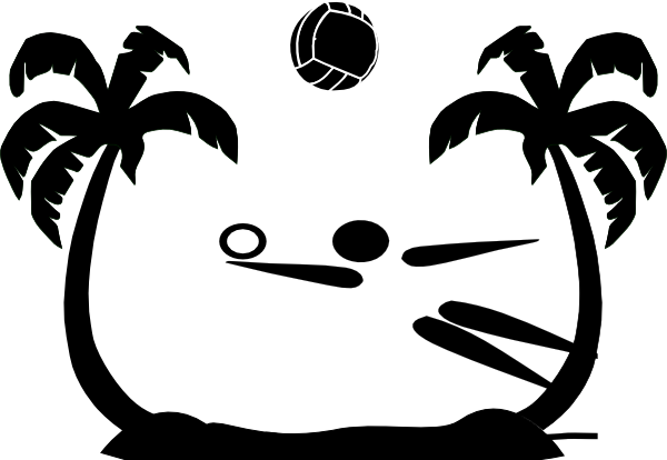 Volleyball Clip Art Black And White - Gallery