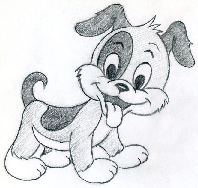 Drawings+of+Cartoon+Animals | Draw Cartoon Puppy. Very cute ...