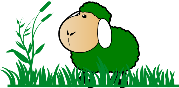 Green Sheep With Grass Clip Art at Clker.com - vector clip art ...
