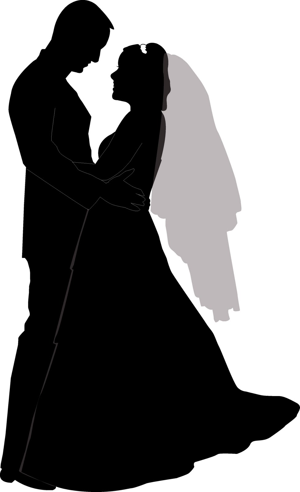 free clipart wedding silhouettes - photo #2