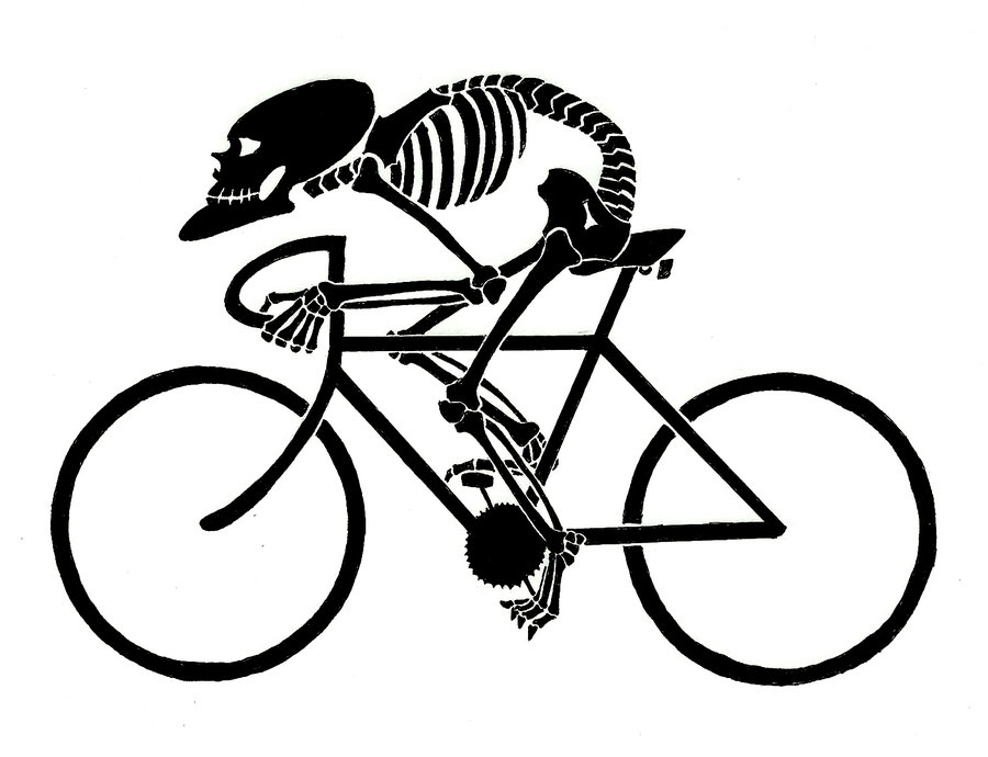 skeleton on bike tattoo design by mastaczajnik on deviantART