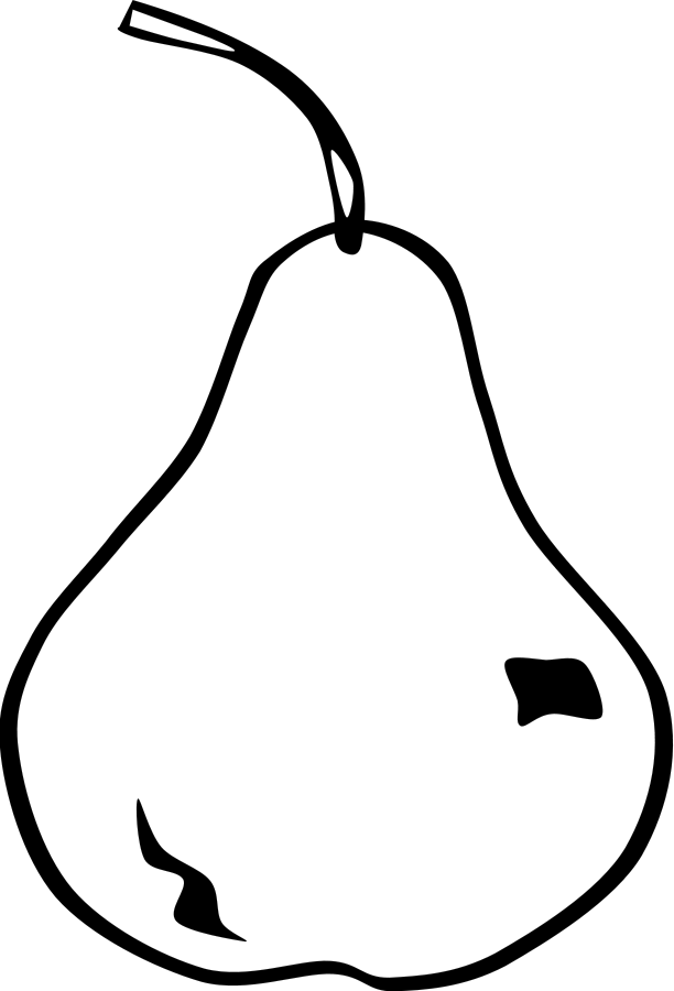 Simple Fruit Pear SVG Vector file, vector clip art svg file ...