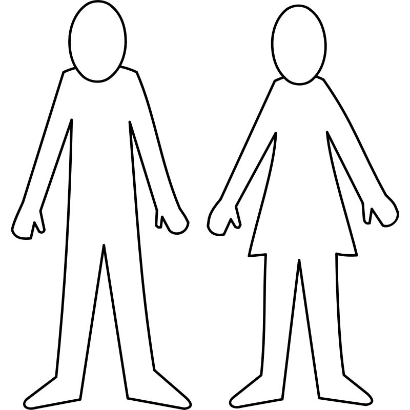 Clipart - Homme et femme / Man and woman