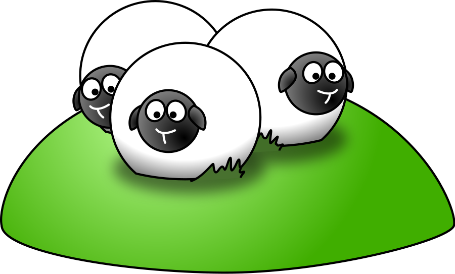 Simple cartoon sheep SVG Vector file, vector clip art svg file ...