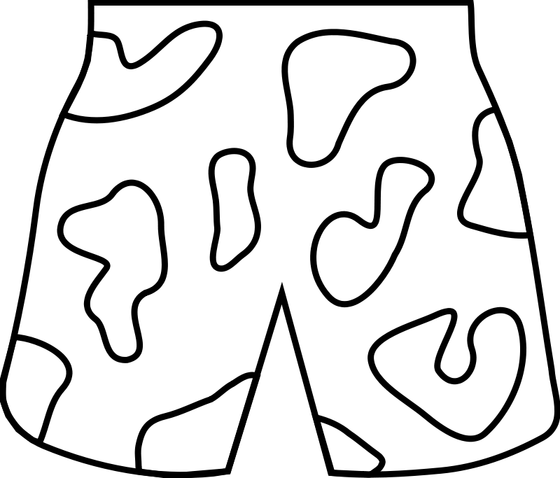 clipart shorts Colouring Pages