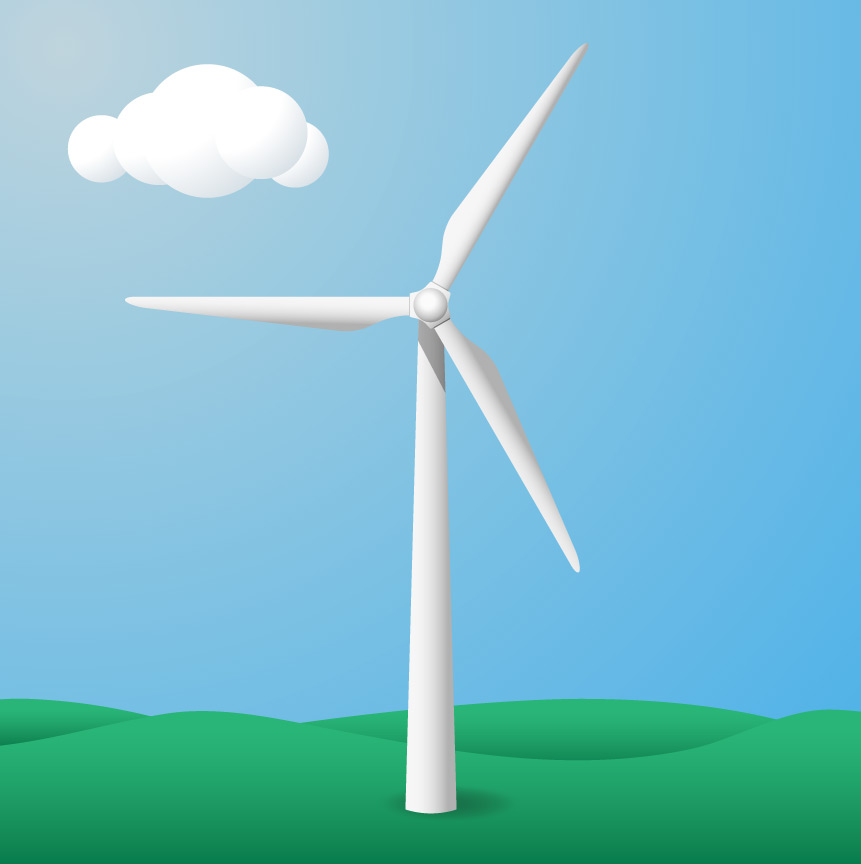 Illustrator Drawing Tutorial: Create A Wind Turbine Icon ... windmills for electricity diagram 