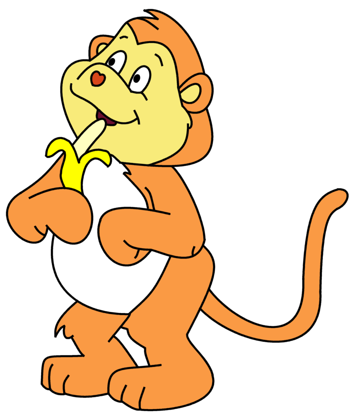 Monkey With Banana Cartoon