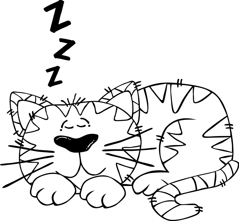Cartoon Cat Sleeping Clip Art Download