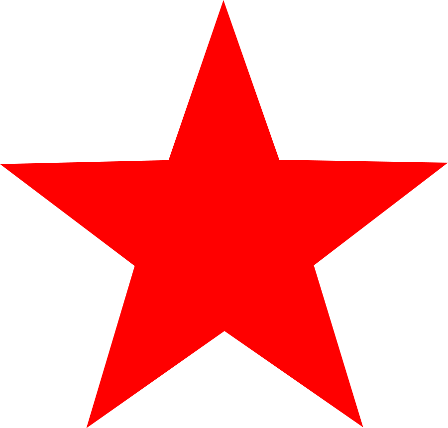 Red star small clipart 300pixel size, free design
