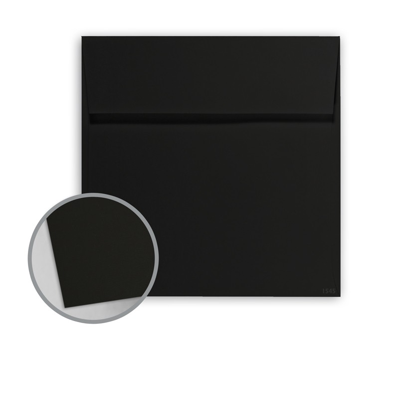 Black Envelopes - No. 6 1/2 Square (6 1/2 x 6 1/2) 81 lb Text Soft ...