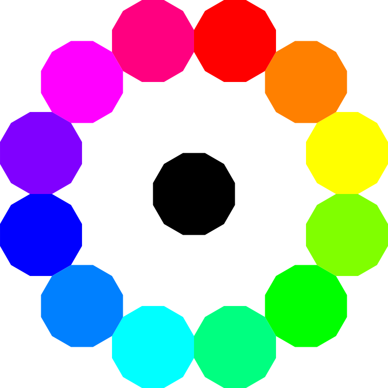 Clipart - colorful dodecagons