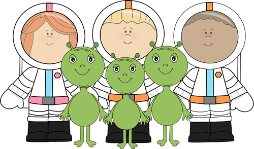 Aliens and Astronauts Clip Art - Aliens and Astronauts Image
