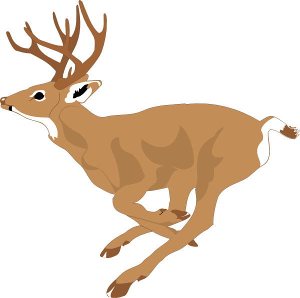 Deer Running Fast clip art - vector clip art online, royalty free ...