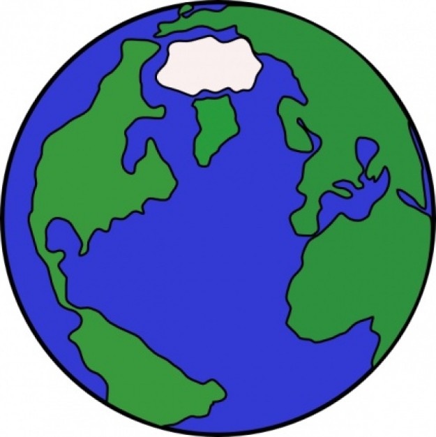 Globe north pole clip art Vector | Free Download