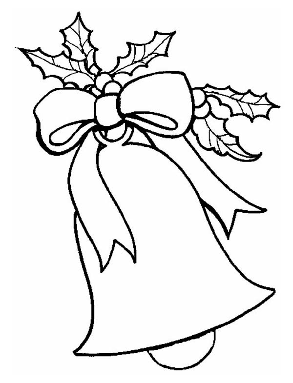 Lovely Christmas Bell Decoration Coloring Page | Kids Play Color