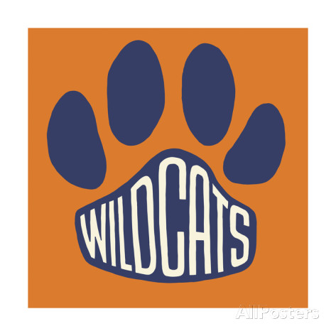 Wildcats Paw Print Posters by Pop Ink - CSA Images at AllPosters.