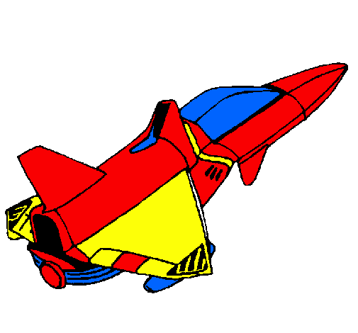 Colored page Rocket ship painted by ADRIAN