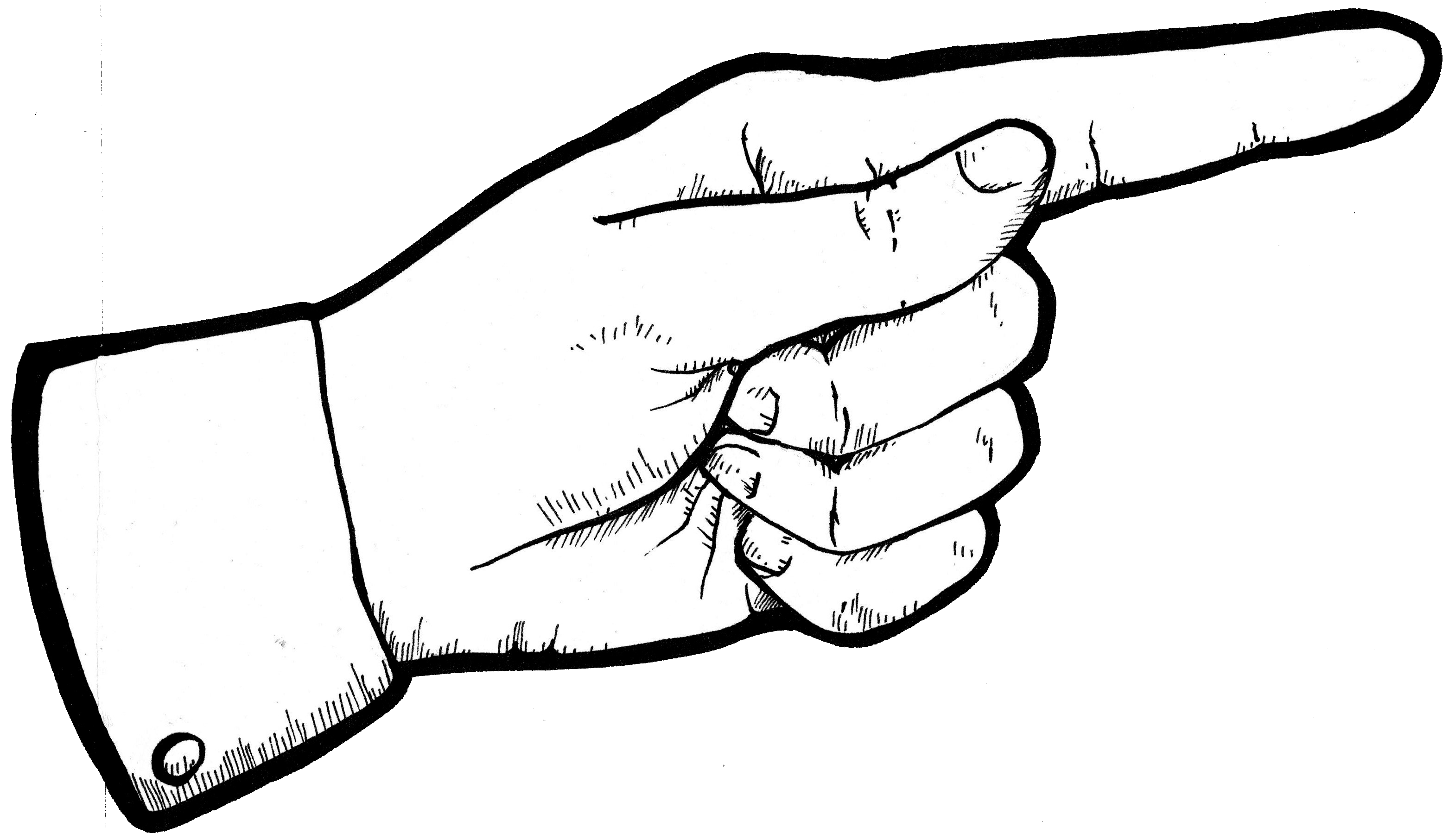 Hand Zeigefinger Clipart / Strichmännchen mit Zeigefinger - Hand