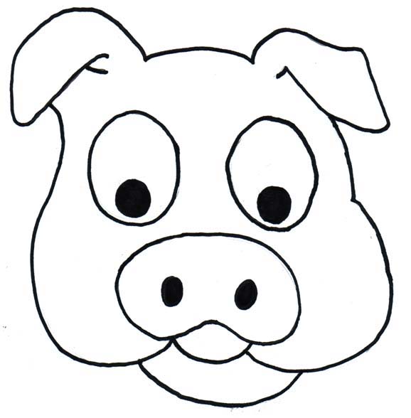 a pigs head Colouring Pages