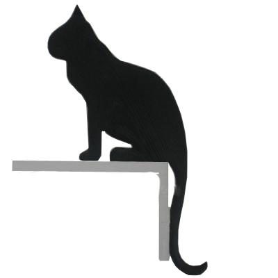 Silhouette Cat Sitting Door or Window Frame Ornament - Gift ...
