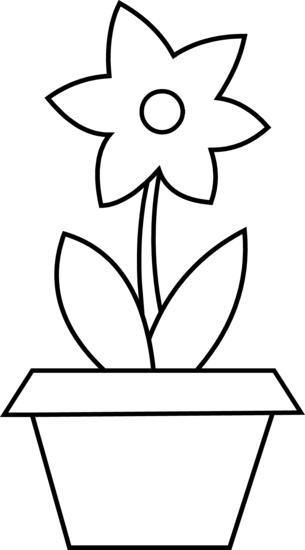 Flower Pot Black And White Clipart Images & Pictures - Becuo