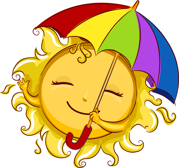 Sun with His Sunbrella