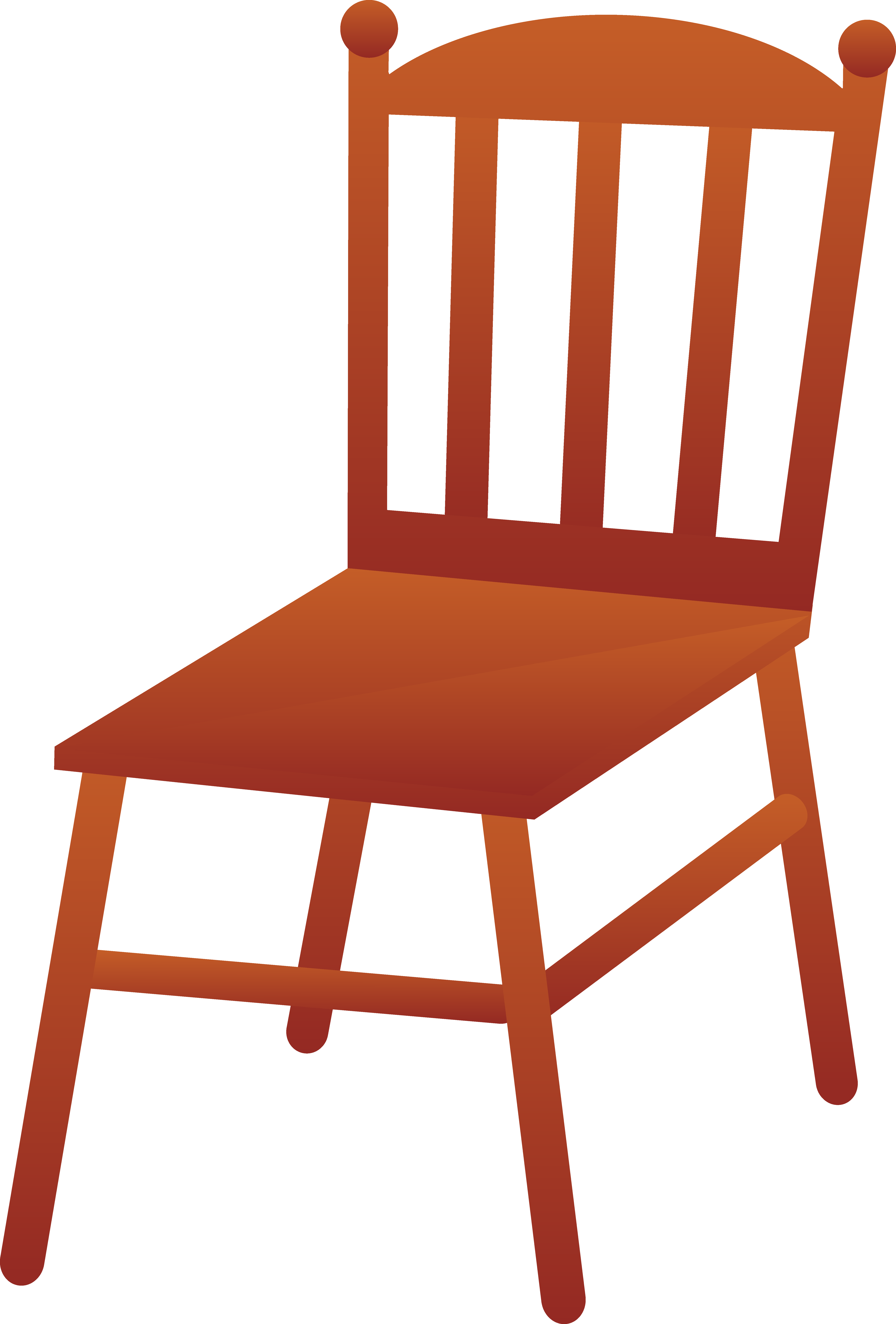 Brown Wooden Chair - Free Clip Art