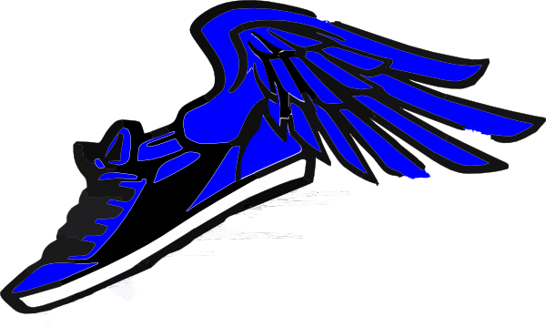 Running Shoe With Wings clip art - vector clip art online, royalty ...