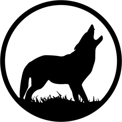 Wolf Howling Circle Decal - Custom Wall Graphics - ClipArt Best ...