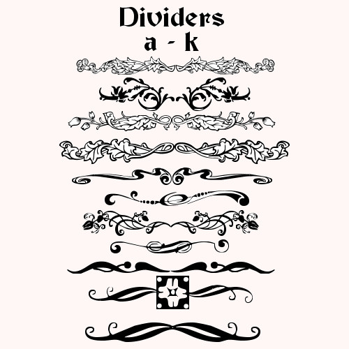 Clipart Page Dividers