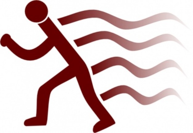 Runner, Simple, With Wake Marks clip art Vector | Free Download