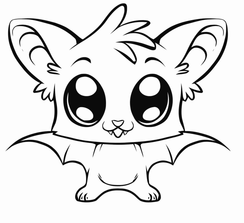 Cute Cartoon Animals Coloring Pages - Free Printable Coloring ...